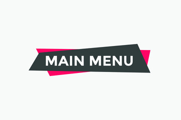 Main Menu text button. Web button banner template Main Menu

