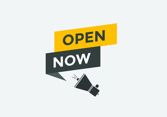 Open Now text button. Web button banner template Open Now
