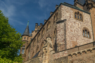 Obraz premium Germany, Harz, Wernigerode, 15-06-2022 Wernigerode Castle attracts many tourists