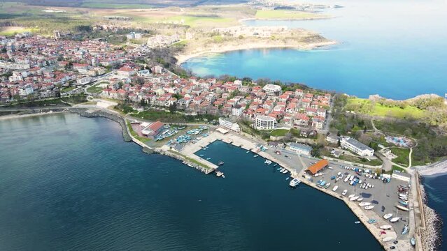 Aerial view of Town of Tsarevo, Burgas Region, Bulgaria 