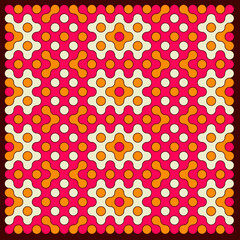 Multicolor truchet tiling connections illustration