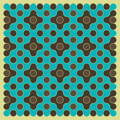 Multicolor truchet tiling connections illustration