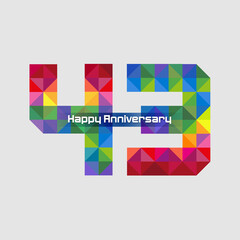 Vector abstract, modification number 43 for symbol or icon celebration forty tthree year happy anniversary.