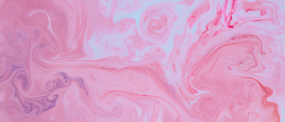 Abstract pink background made with fluid art technique. Liquid colorful backdrop. Fluid art wallpaper