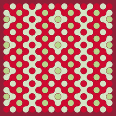 Multicolor truchet tiling connections illustration