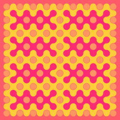 Multicolor truchet tiling connections illustration