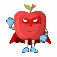 Apple superhero design character, design vector illustrator.