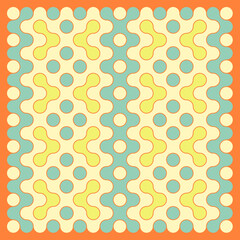 Multicolor truchet tiling connections illustration