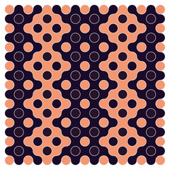 Multicolor truchet tiling connections illustration