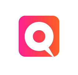 modern square Q logo letter design concept isolated on white background