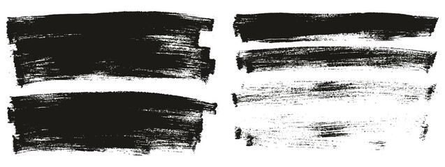 Flat Paint Brush Thin Long Background Mix High Detail Abstract Vector Background Mix Set 