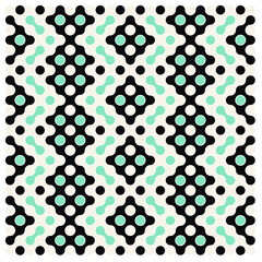 Multicolor truchet tiling connections illustration