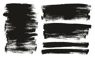 Flat Paint Brush Thin Long Background Mix High Detail Abstract Vector Background Mix Set 