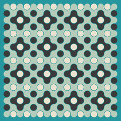 Multicolor truchet tiling connections illustration