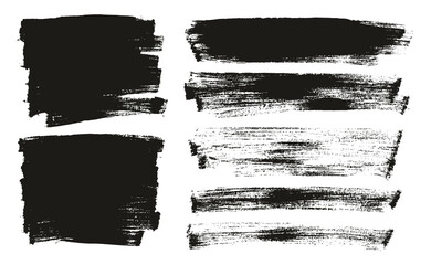 Flat Paint Brush Thin Long Background Mix High Detail Abstract Vector Background Mix Set 