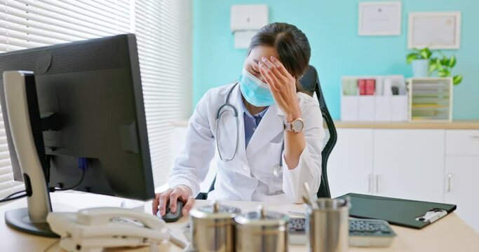 Woman doctor feel depress