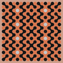 Multicolor truchet tiling connections illustration