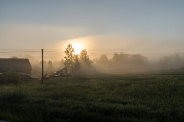 Fototapeta Wschód słońca - Bieszczady  obraz