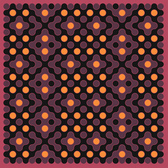 Multicolor truchet tiling connections illustration