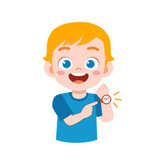 little kid wear a watch on wrist