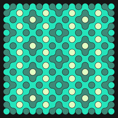 Multicolor truchet tiling connections illustration