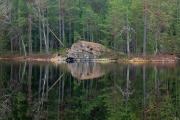 Seen, Teiche und Weiher im Tiveden Nationalpark in Schweden