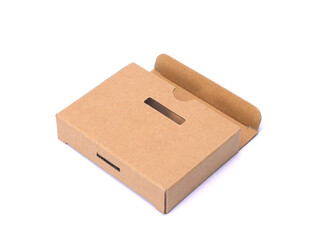 The cardboard packaging box is light brown on a white background.