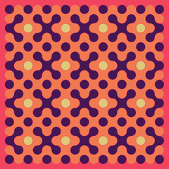 Multicolor truchet tiling connections illustration