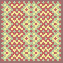 Multicolor truchet tiling connections illustration