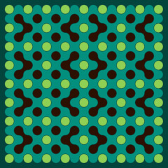 Multicolor truchet tiling connections illustration