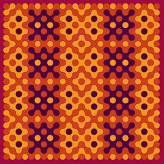 Multicolor truchet tiling connections illustration