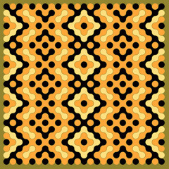 Multicolor truchet tiling connections illustration