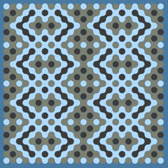 Multicolor truchet tiling connections illustration