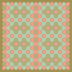 Multicolor truchet tiling connections illustration