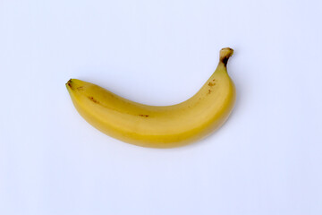 Banana on white background.
