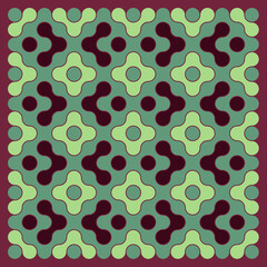Multicolor truchet tiling connections illustration
