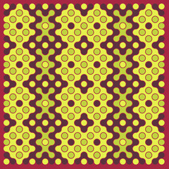 Multicolor truchet tiling connections illustration