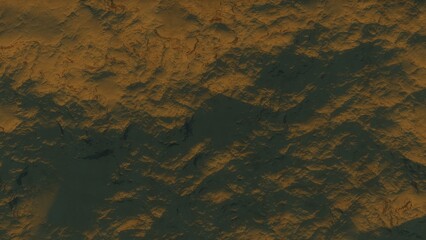 View of the 3d rendering realistic planet mars surface from space.
