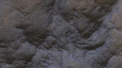View of the 3d rendering realistic planet mars surface from space.
