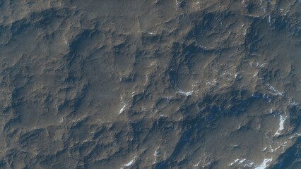 Fototapeta premium View of the 3d rendering realistic planet mars surface from space. 