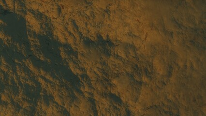View of the 3d rendering realistic planet mars surface from space.
