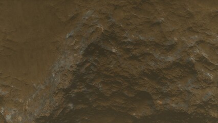 View of the 3d rendering realistic planet mars surface from space.
