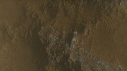 View of the 3d rendering realistic planet mars surface from space.
