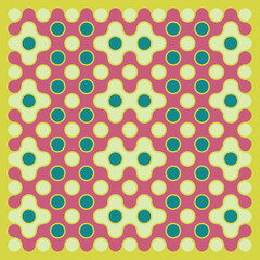 Multicolor truchet tiling connections illustration