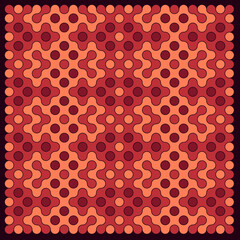 Multicolor truchet tiling connections illustration
