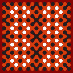 Multicolor truchet tiling connections illustration