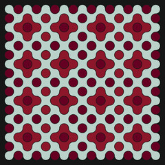 Multicolor truchet tiling connections illustration