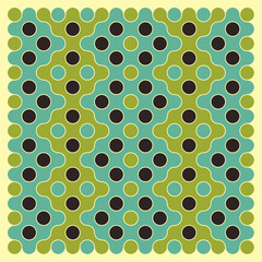 Multicolor truchet tiling connections illustration