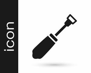 Black Screwdriver icon isolated on white background. Service tool symbol. Vector