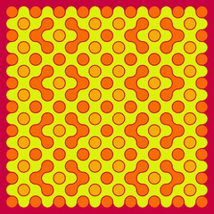 Multicolor truchet tiling connections illustration